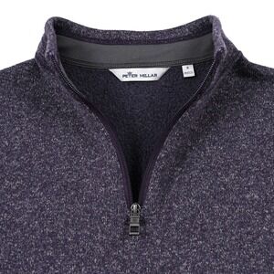 Peter Millar Men's Small Crown Comfort Knit Pullover Fleece Sweater Mulberry